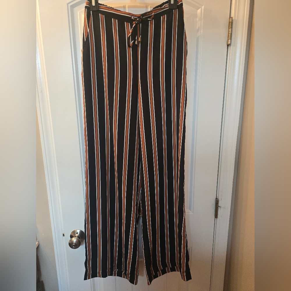 Exhilaration Striped Palazzo Pants